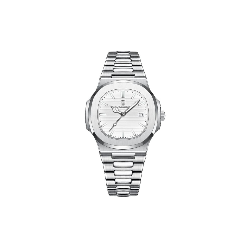 Poedagar Men's Waterproof Square Quartz Watch With Luminous 962029710714