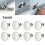 No-sew trouser buttons white silver 4-pack 1