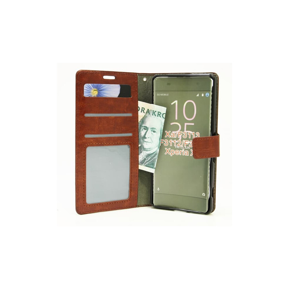 Crazy Horse Wallet For Sony Xperia Xa F3111 Brown 962029705826