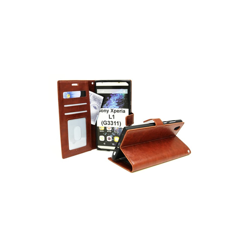 Crazy Horse Wallet For Sony Xperia L1 G3311 Brown 962029706151