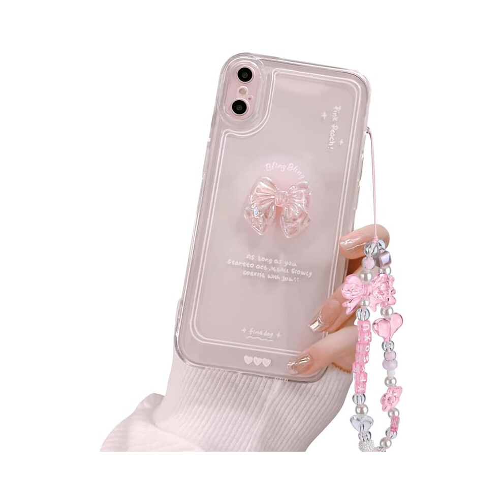 3D Rose Slim Iphone Xs Max Case With Glitter Pink 962029365945