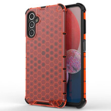 Galaxy A14 case shockproof honeycomb texture red