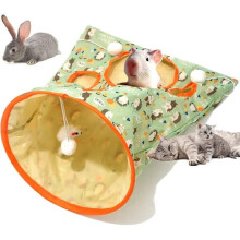 Cat toy tunnel with crinkle paper and hedgehog design XL