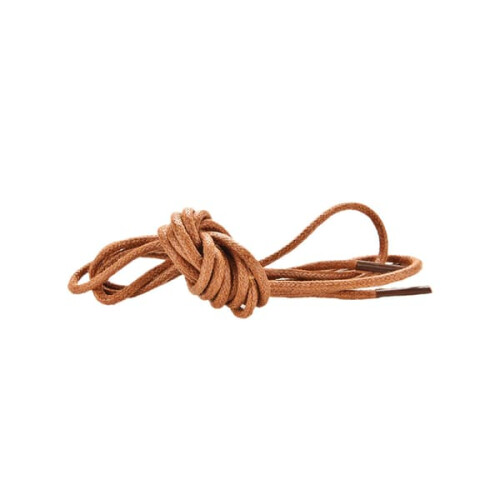 Shoelaces light brown round waxed 80 cm