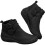 Women's black combat boots waterproof PU leather ankle style 4