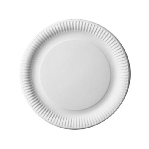 Round white paper plates 50 pcs 18 cm diameter