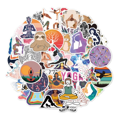 Yoga Bag Decorative Stickers 50 Pieces