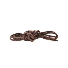 Brown round waxed shoelaces 80 cm