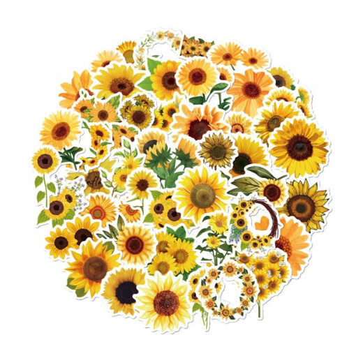 Sunflower Stickers Pack of 50