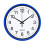 Silent Wall Clock Blue Round Large Numbers 1
