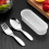 Children's Fork and Spoon Set Stainless Steel 2-Piece 7