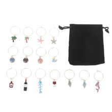 Wine Glass Charms Identification Tags 15 pcs