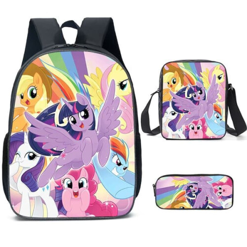 My Little Pony Backpack Set 3pcs Grey