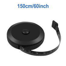 Tailor Tape Measure 150 cm Black Keychain Ruler