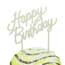 Birthday Cake Decoration Sign White One Size