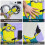 Εξατομικευμένο χαλί φανέλας Minions για εσωτερικούς χώρους, υπνοδωμάτιο, μπάνιο, 6