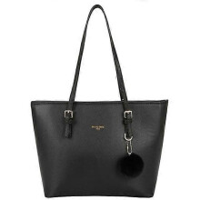 Bolso negro para mujer, bolso de cuero para mujer, mochila grande para la oficina, la escuela y las compras [HK]