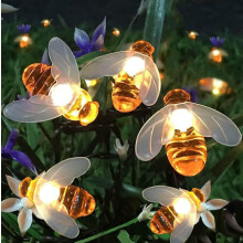 Guirlande lumineuse solaire Dotpet blanc chaud 20 LED