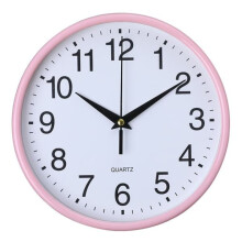 Wall Clock Quartz Pink 12-inch