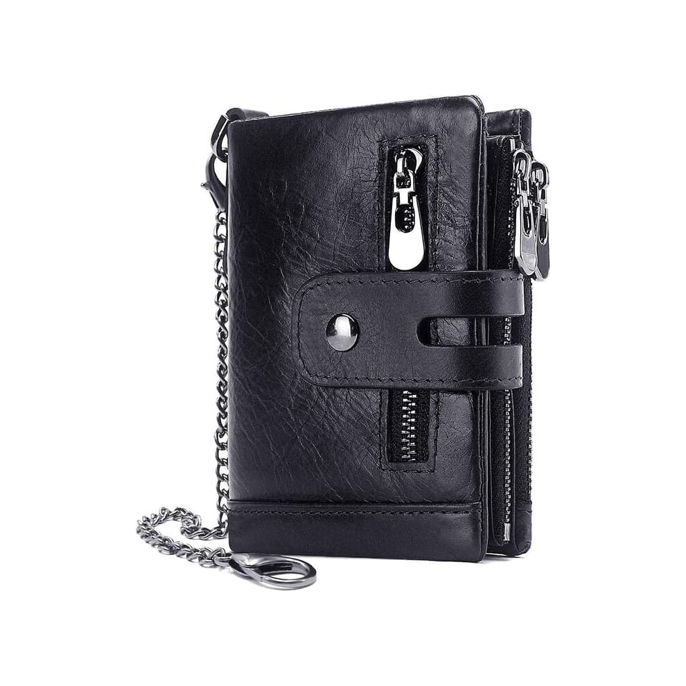 Men's Genuine Leather Bifold Wallet With Rfid Blocking And 962029376309