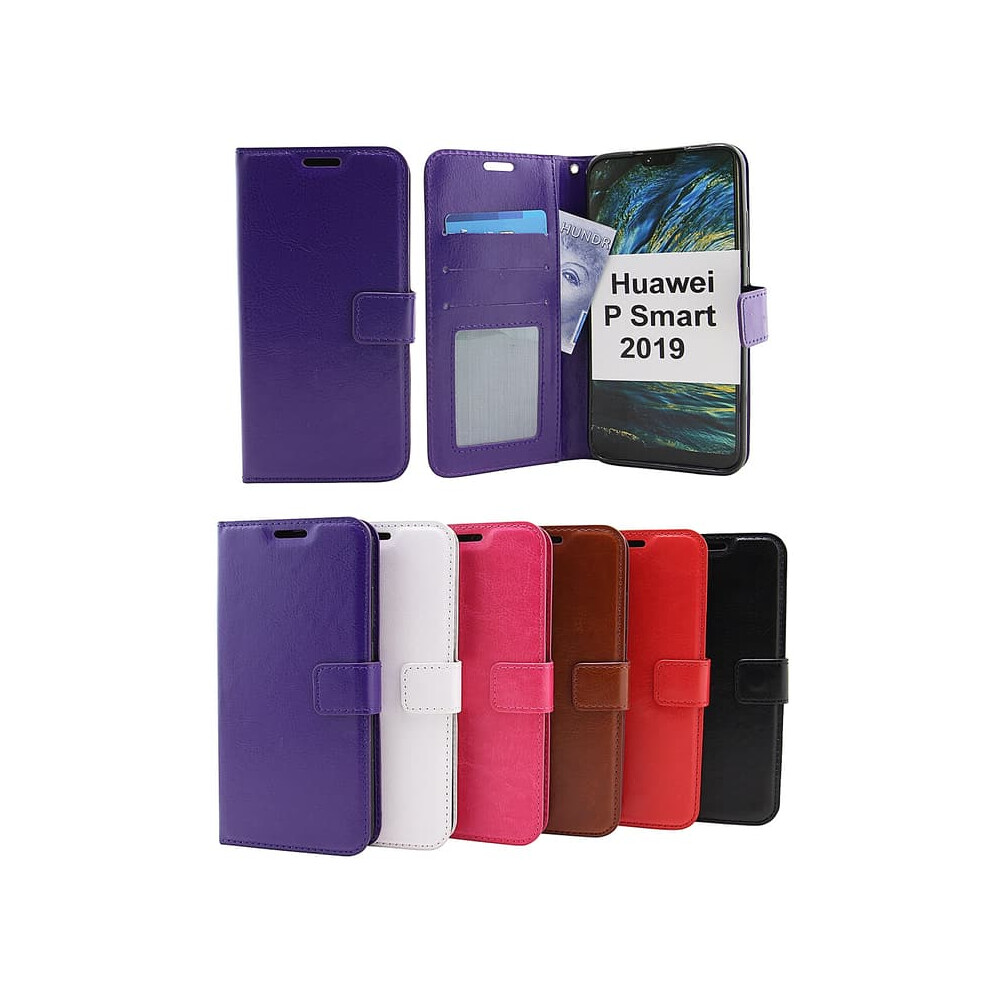 Crazy Horse Wallet For Huawei P Smart 2019 Black 962029707370