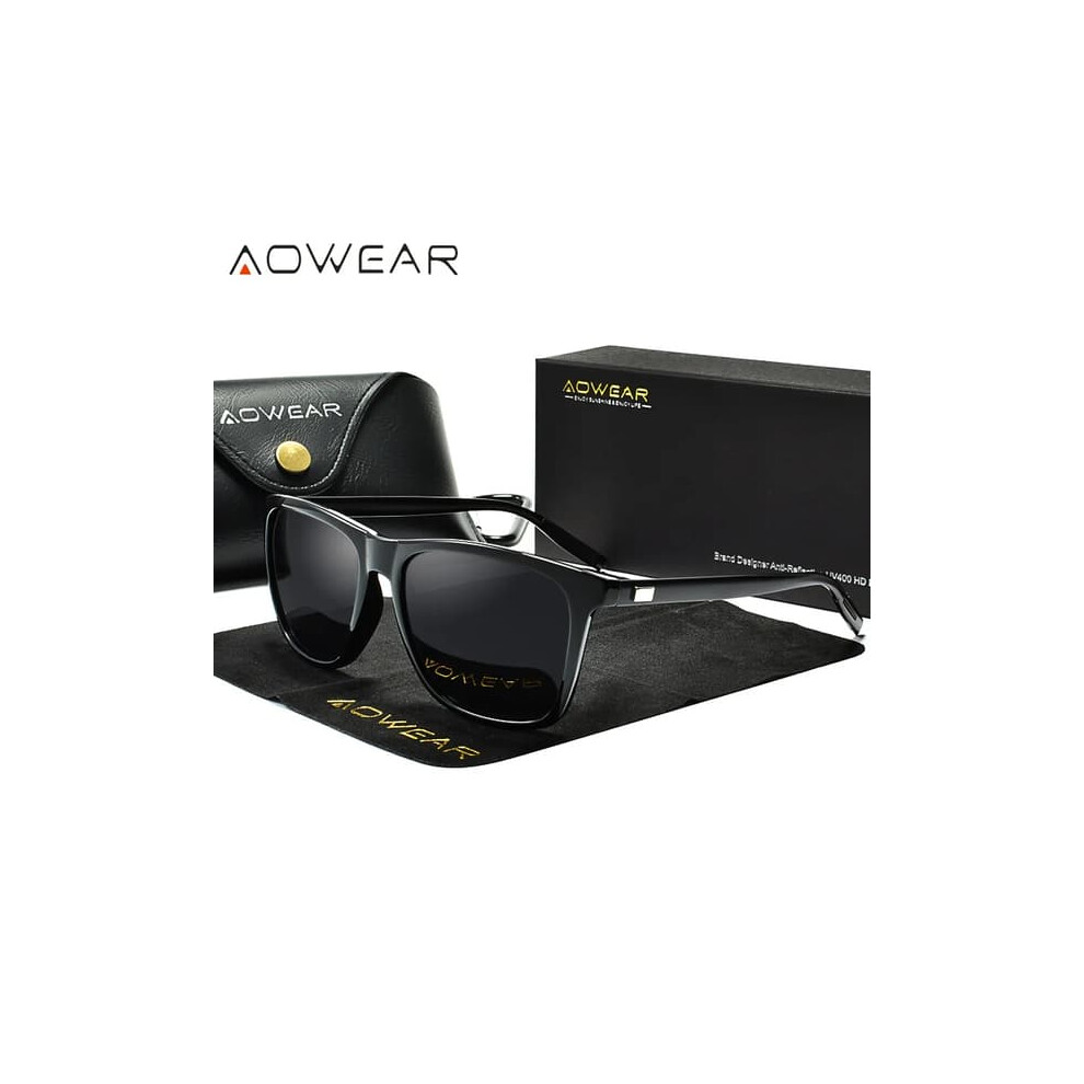 Aowear Night Vision Sunglasses Men Lens Polarized Yellow 962029377252
