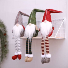 Plush Santa figurine Swedish handmade 3 pcs