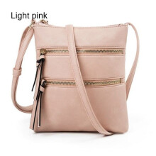 Women's crossbody bag zipper light pink
