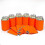 Beer can cooler neoprene 6-pack orange 1