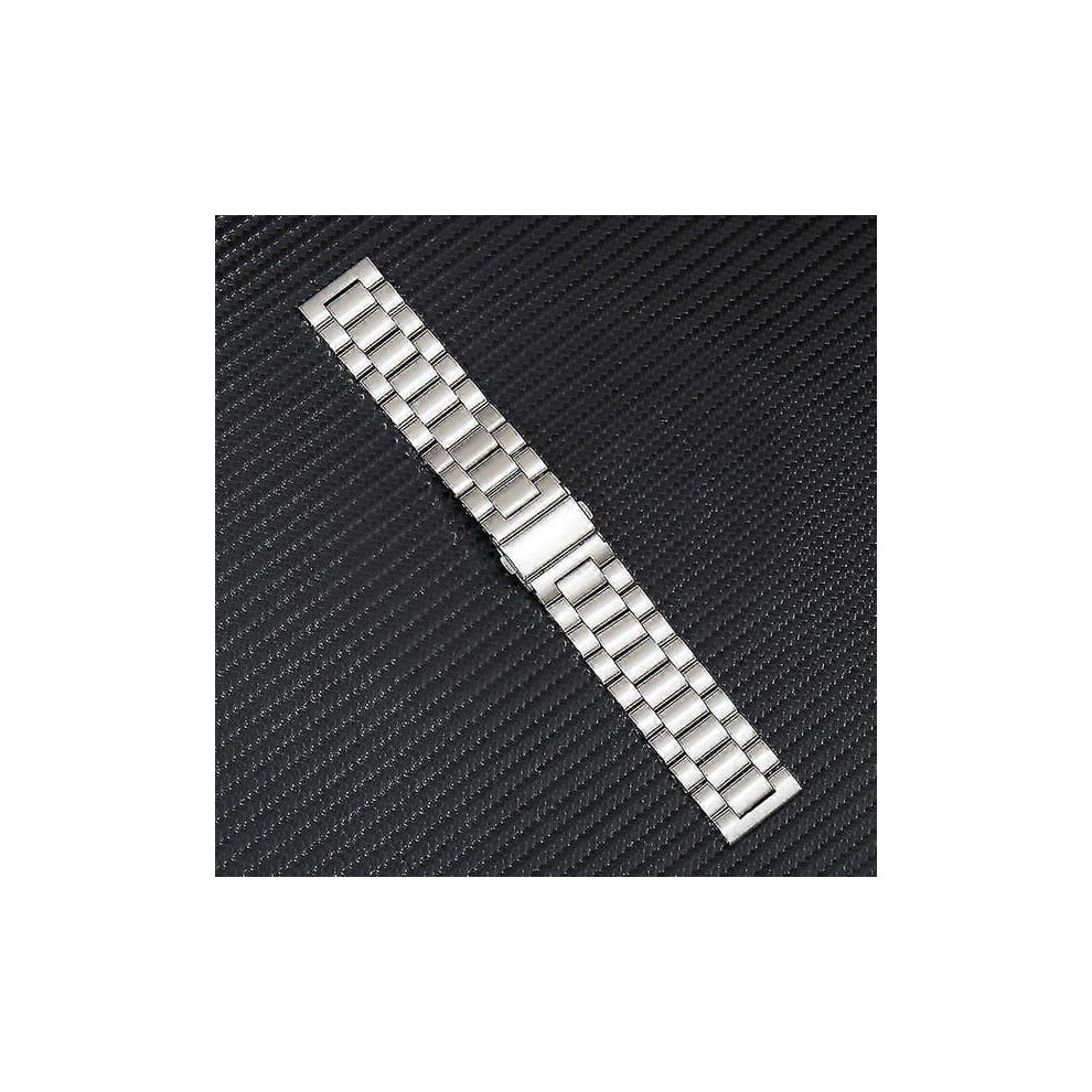 Stainless Steel Watch Band For Women And Men 22Mm Silver 962029353584