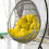 Indoor Hanging Egg Hammock Chair with Thick Cushion Lemon 1