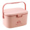 Medicine Box Portable Pill Storage 2-Layer Pink 1
