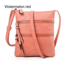 Women's Crossbody Bag Watermelon Red Zipper