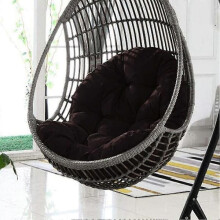 Indoor Hanging Egg Swing Chair with Thick Cushion Coffee