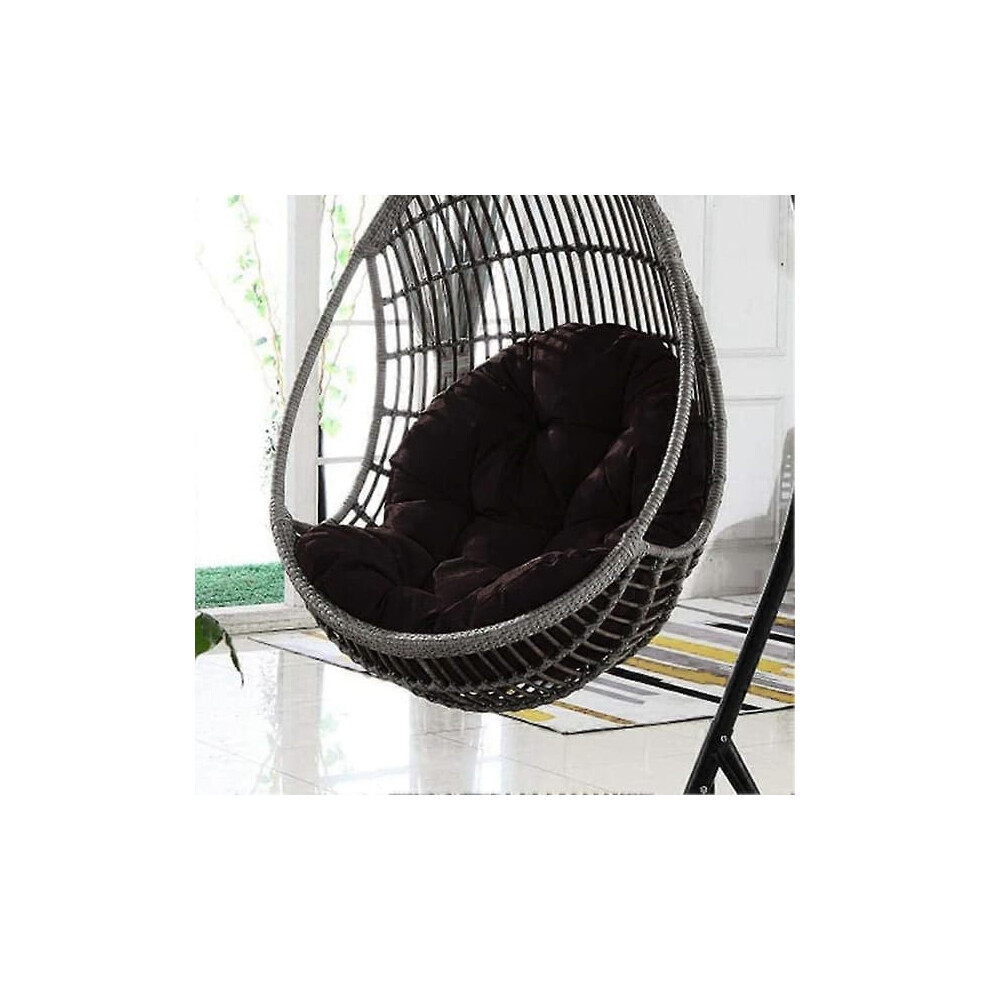 Indoor Hanging Egg Swing Chair With Thick Cushion Coffee 962125883862
