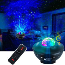 Projetor de Estrelas LED Galaxy Light / Luz Noturna / Lâmpada Estelar preta542