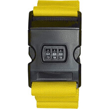 Luggage Strap Yellow 180cm x 5cm with Lock