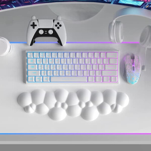 Opěrka zápěstí klávesnice bílá 1
