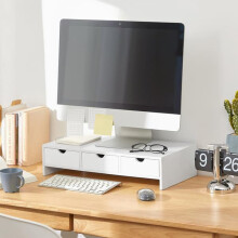 SoBuy monitor stand white 51 cm