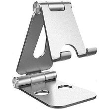 Phone holder tablet stand aluminum silver