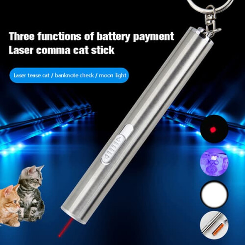 Pet Pointer Cat Toy Red Dot Laser Torch UV Pen