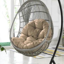 Hanging Egg Swing Chair with Thick Cushion Khaki Custom Size