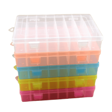 Transparent Plastic Storage Box for Embroidery Thread Pink