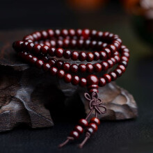Sandalwood Tibetan Buddhist Mala Beads 108 Red