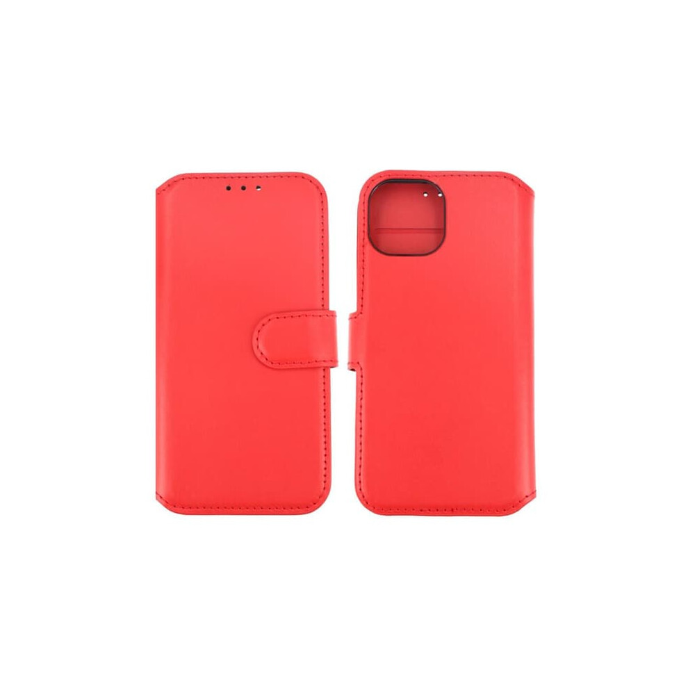 Iphone 15 Wallet Case Leather Red 962125894769