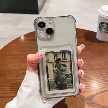 Funda para teléfono compatible con iPhone 16, 15, 14, 13 Pro Max, 11, 12 Mini, X, XR, XS7, 8 Plus y 16 E, funda tipo cartera transparente a prueba