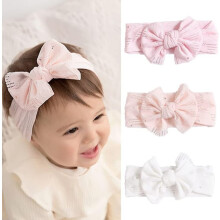 Baby Girl Nylon Hair Band Bow Elastic Soft Cute 1 Pack