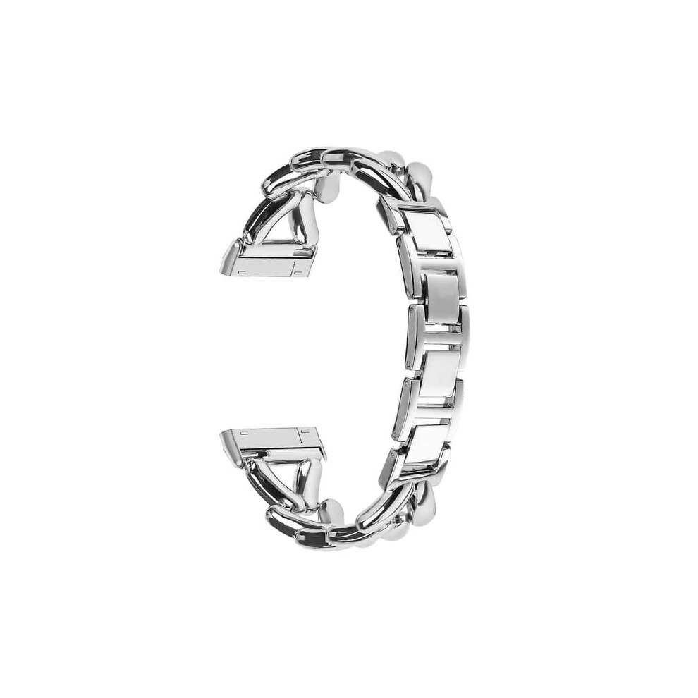 Zinc Alloy Watch Band For Fitbit Versa 4 And Sense 2 Silver 962125893267