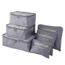 Packing Bags for Suitcases Grey Set of 6