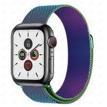 Strap Lúb Milanese atá comhoiriúnach le Apple Watch38-49mm, Bráisléad Miotail do iWatch Series9-3, SE, Ultra2, Dearadh Tuar Ceatha